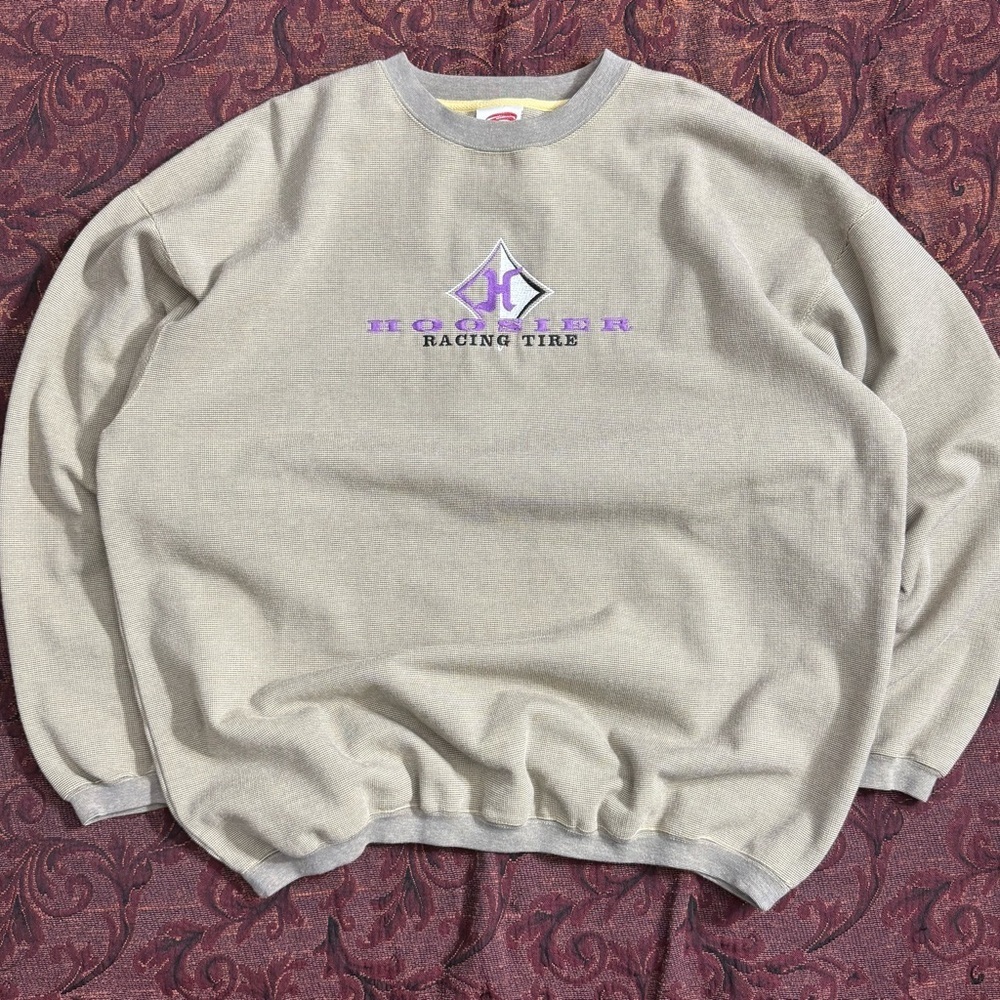 90s Hoosier Racing Tire Embroidered Boxy Crewneck